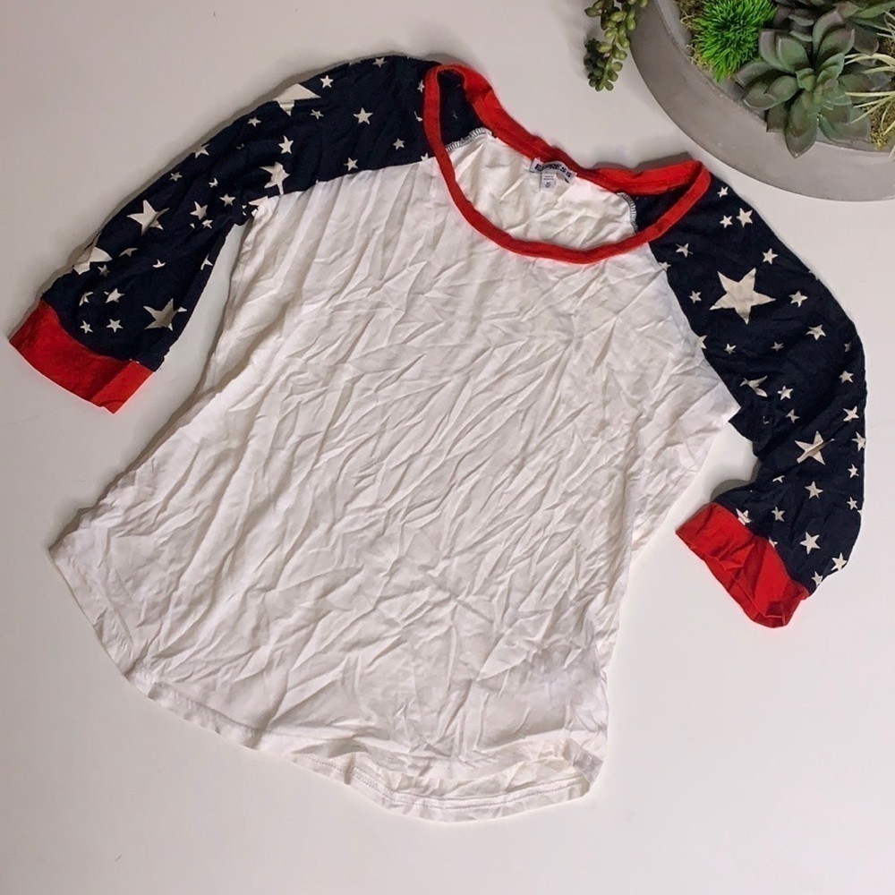 Express seeing stars print three-quarter sleeve star T-shirt women’s xs